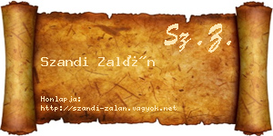 Szandi Zalán névjegykártya